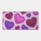 Bureaumat met 3D glanzende harten (Voorkant)