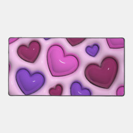 Bureaumat met 3D glanzende harten