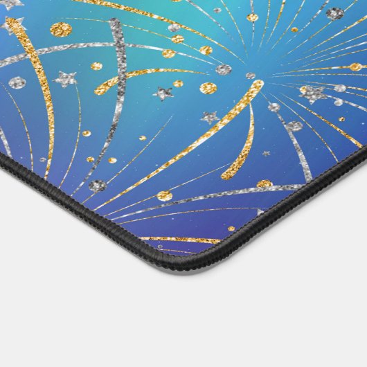 Bureaumat met Faux Gold & Silver Fireworks (Hoek)