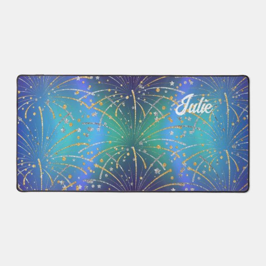 Bureaumat met Faux Gold & Silver Fireworks (Voorkant)