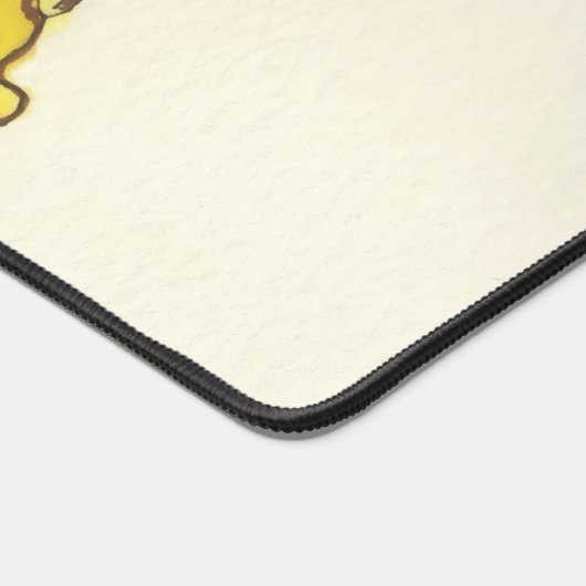 Bureaumat met gele papavers (Hoek)