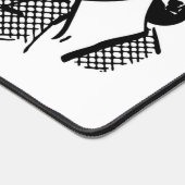 Bureaumat met Retro Lady * Ga weer aan het werk (Hoek)