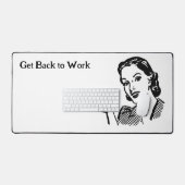 Bureaumat met Retro Lady * Ga weer aan het werk (Keyboard & Muis)