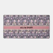 Bureaumat met Roze Bloemen & Faux Kant (Voorkant)