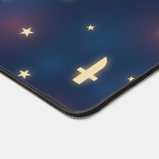 Bureaumat met Sterrennacht Knife Keyhole Pattern (Hoek)