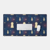Bureaumat met Sterrennacht Knife Keyhole Pattern (Keyboard & Muis)