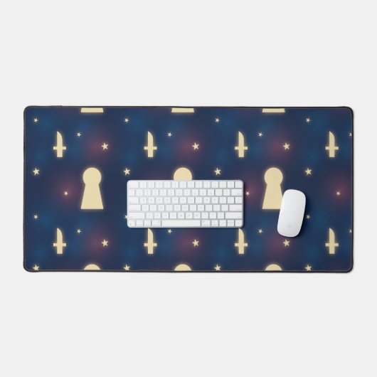 Bureaumat met Sterrennacht Knife Keyhole Pattern (Keyboard & Muis)