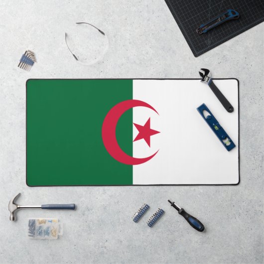 Bureaumat met vlag van Algerije (Werkstation)