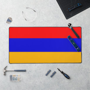 Bureaumat met vlag van Armenië