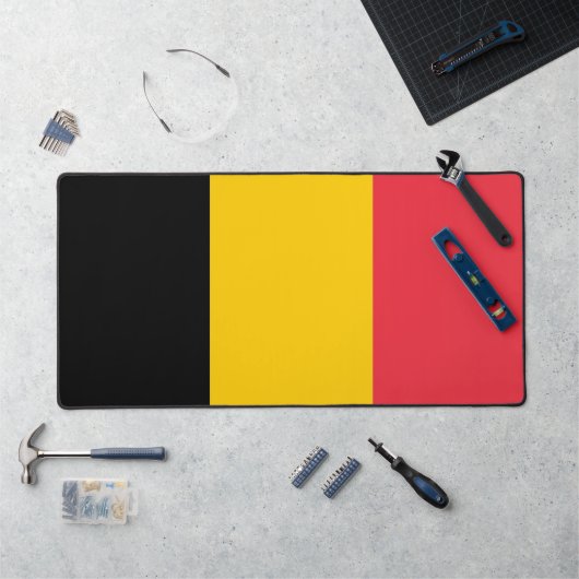 Bureaumat met vlag van België (Werkstation)