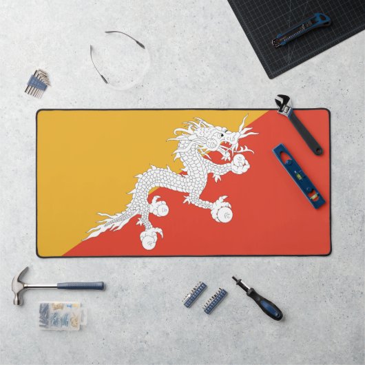 Bureaumat met vlag van Bhutan (Werkstation)