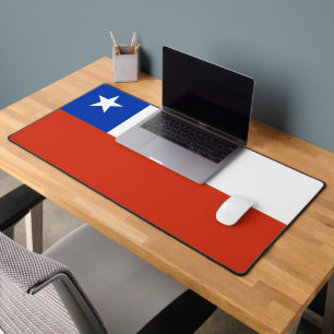 Bureaumat met vlag van Chili