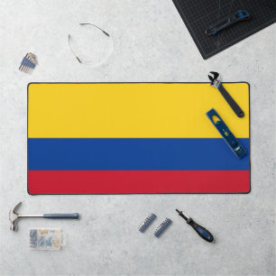 Bureaumat met vlag van Colombia
