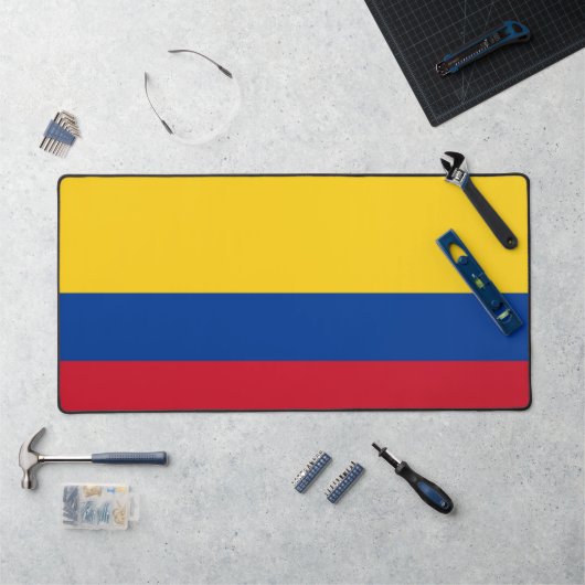 Bureaumat met vlag van Colombia (Werkstation)