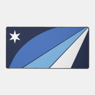 Bureaumat met vlag van Columbia City, VS