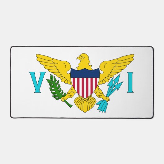 Bureaumat met vlag van de Amerikaanse Maagdeneilan (Voorkant)