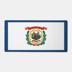 Bureaumat met vlag van de staat West Virginia