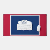 Bureaumat met vlag van de staat Wyoming (Keyboard & Muis)