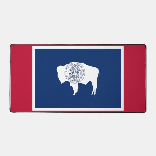 Bureaumat met vlag van de staat Wyoming (Voorkant)