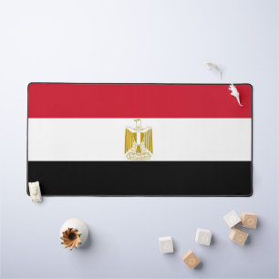 Bureaumat met vlag van Egypte