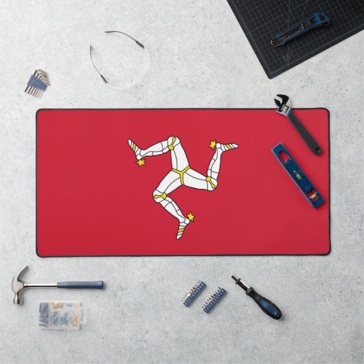 Bureaumat met vlag van Isle of Man, VK (Werkstation)
