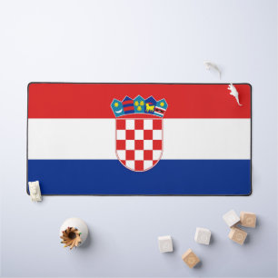 Bureaumat met vlag van Kroatië