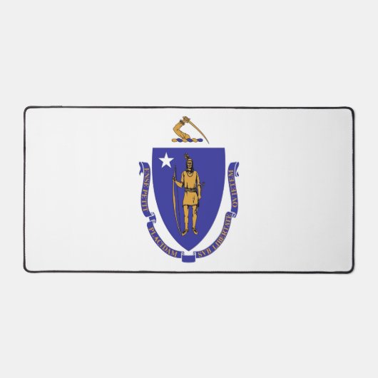 Bureaumat met vlag van Massachusetts USA (Voorkant)