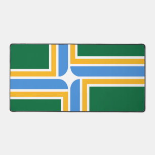 Bureaumat met vlag van Portland, VS