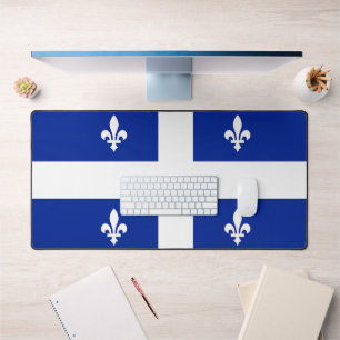 Bureaumat met vlag van Quebec, Canada
