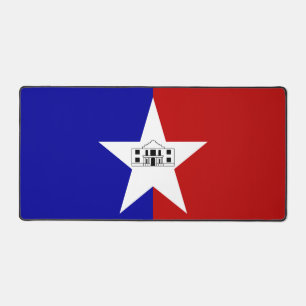 Bureaumat met vlag van San Antonio, VS