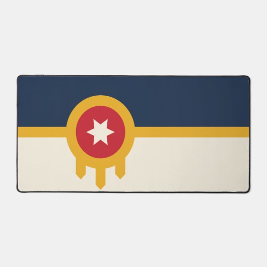 Bureaumat met vlag van Tulsa City, VS (Voorkant)
