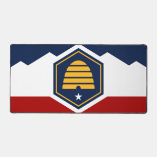 Bureaumat met vlag van Utah, VS