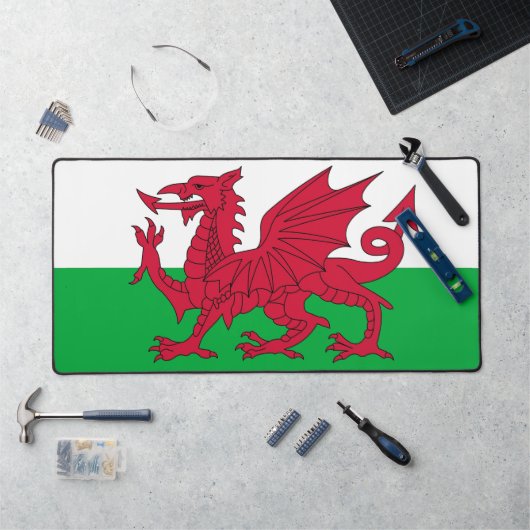 Bureaumat met vlag van Wales, VK (Werkstation)