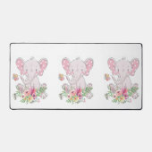 Bureaumat Roze Olifant Bloemen (Voorkant)