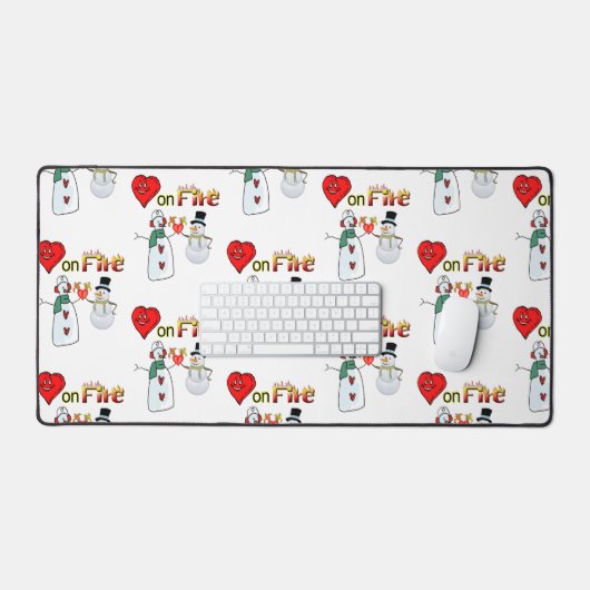 Bureaumat Sneeuwman Hart op Vuur (Keyboard & Muis)