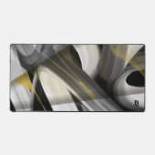 Bureaumat Trend Abstract Art Zwart Wit Goud (Voorkant)