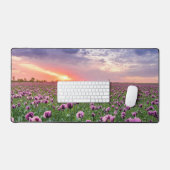 Bureaumatten met Paarse bloemblad bloemenveld (Keyboard & Muis)