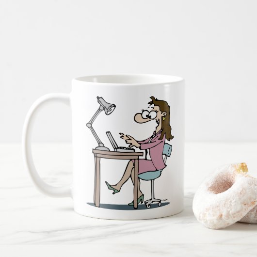 Bureaumedewerker Koffiemok (Met donut)