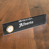 Bureaunaambordje Alberto Naambordje (Zijkant)