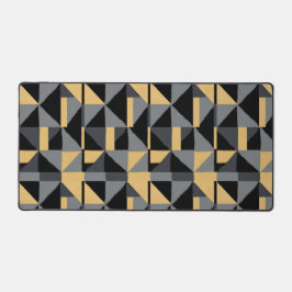 Bureauonderlegger – Geometrie Zwart en Goud Bureaumat