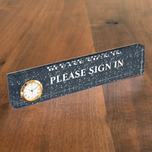 Bureaupodium Naambord op Maat (Zijkant)