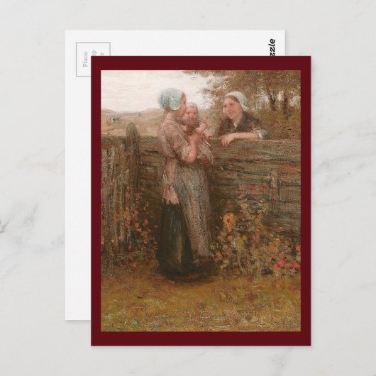 Buren die over het hek reizen briefkaart (Voorkant / Achterkant)