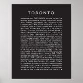Buren van het Poster van Toronto - zwart-wit (Voorkant)