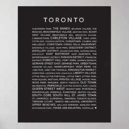 Buren van het Poster van Toronto - zwart-wit