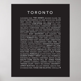 Buren van het Poster van Toronto - zwart-wit