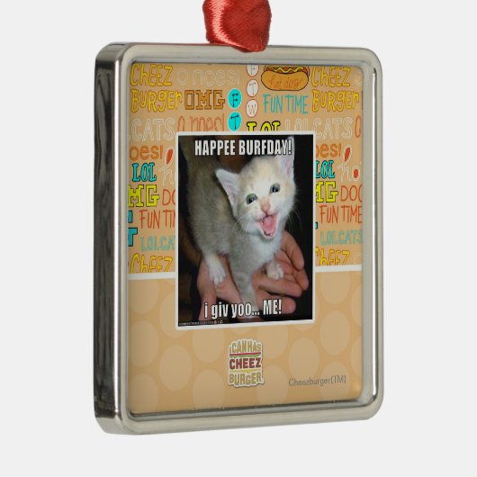 BURFDAY! METALEN ORNAMENT (Rechts)