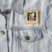 BURFDAY! VIERKANTE BUTTON 5,1 CM (In situ)