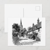 Burford Village Cotswolds Briefkaart (Voorkant / Achterkant)