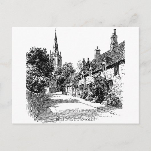 Burford Village Cotswolds Briefkaart (Voorkant)