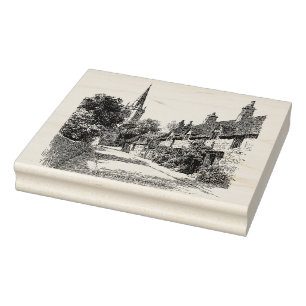 Burford Village Cotswolds Rubberstempel